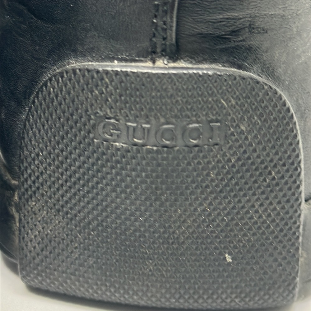 GUCCI shoes black leather loafer slip on flats size 9.5 Luxury comfort - Picture 7 of 13